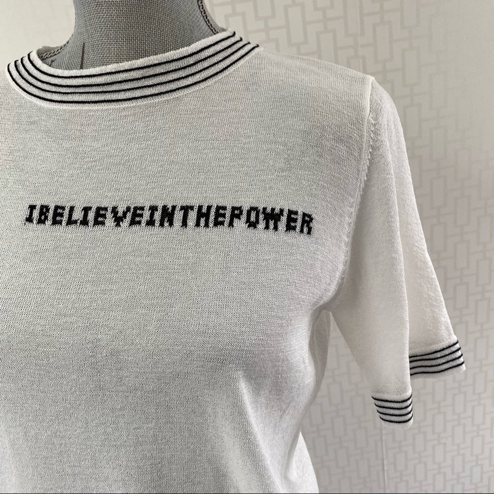 🇫🇷 Lili Sidonio Cream & Black Knit Top - Picture 3 of 11